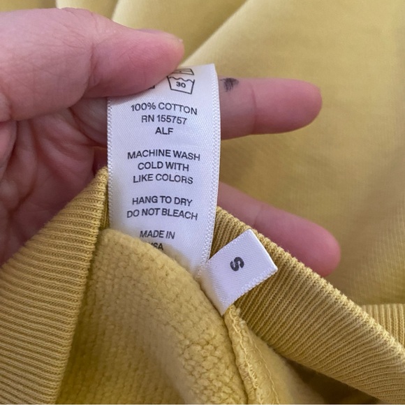 Madhappy Earth Day 2022  Fleece Crewneck, Yellow, size S - Picture 6 of 6